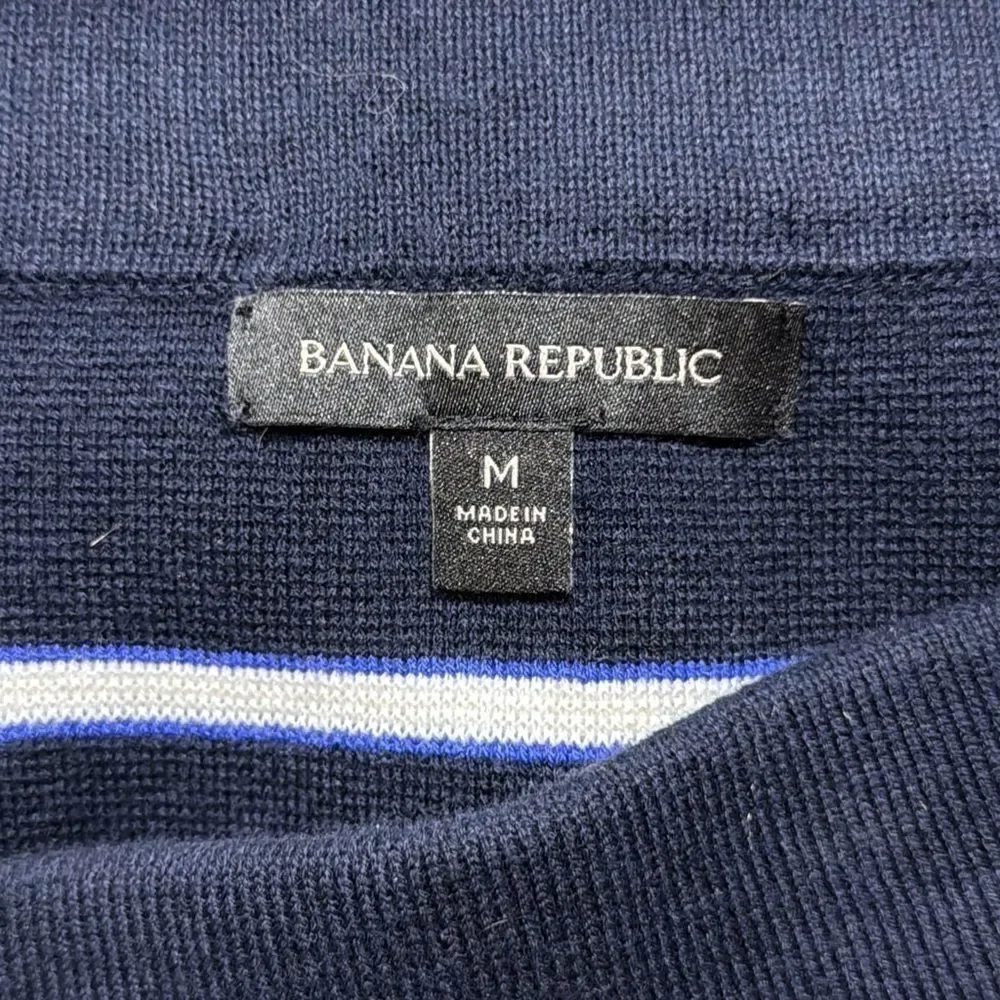 Banana Republic Striped Sweater Pencil Skirt Navy White Size Medium